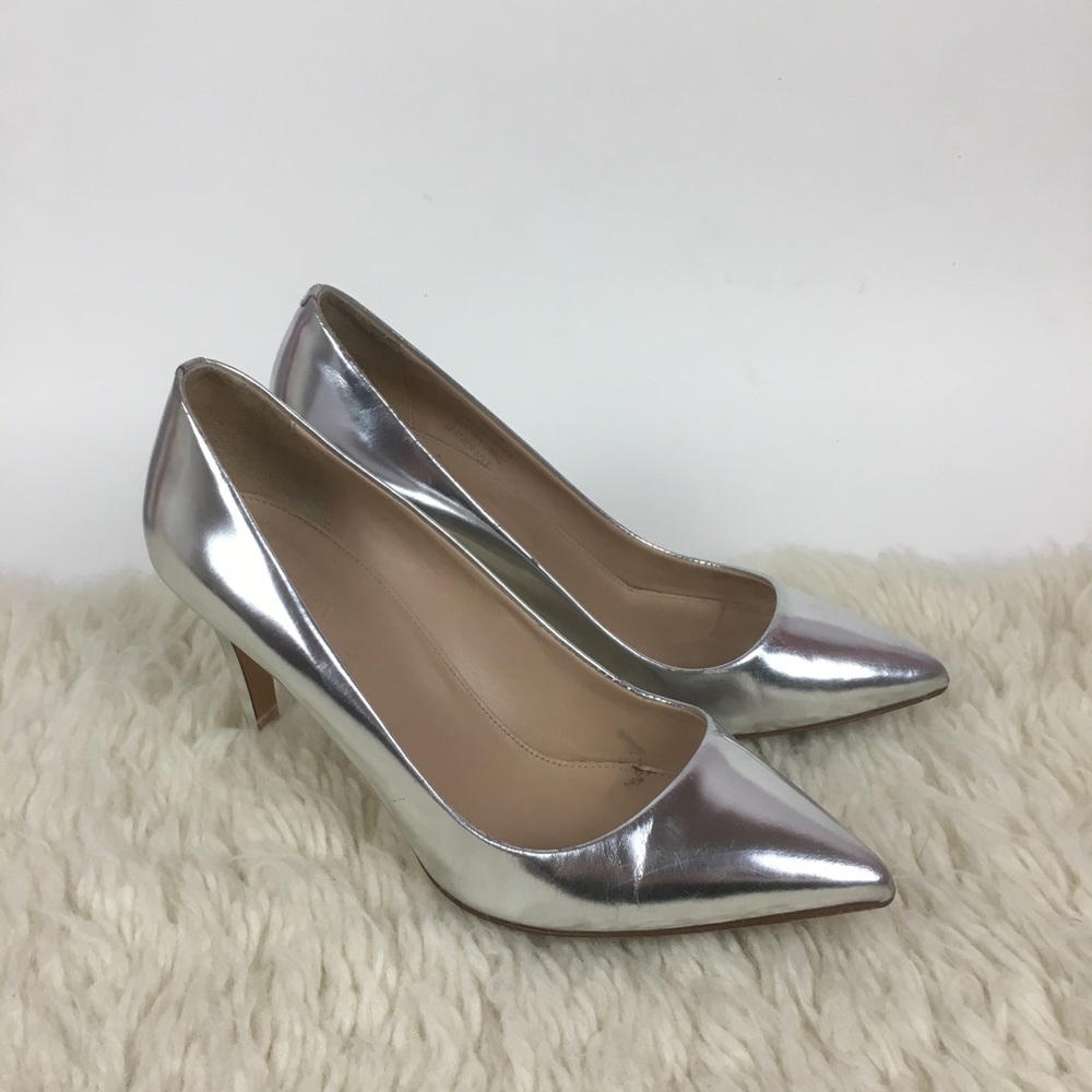 J crew metallic mirror everly heel leather pump - Picture 3 of 8